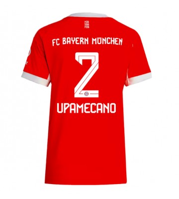 Bayern Munich Dayot Upamecano #2 Hjemmebanetrøje Dame 2025-26 Kortærmet